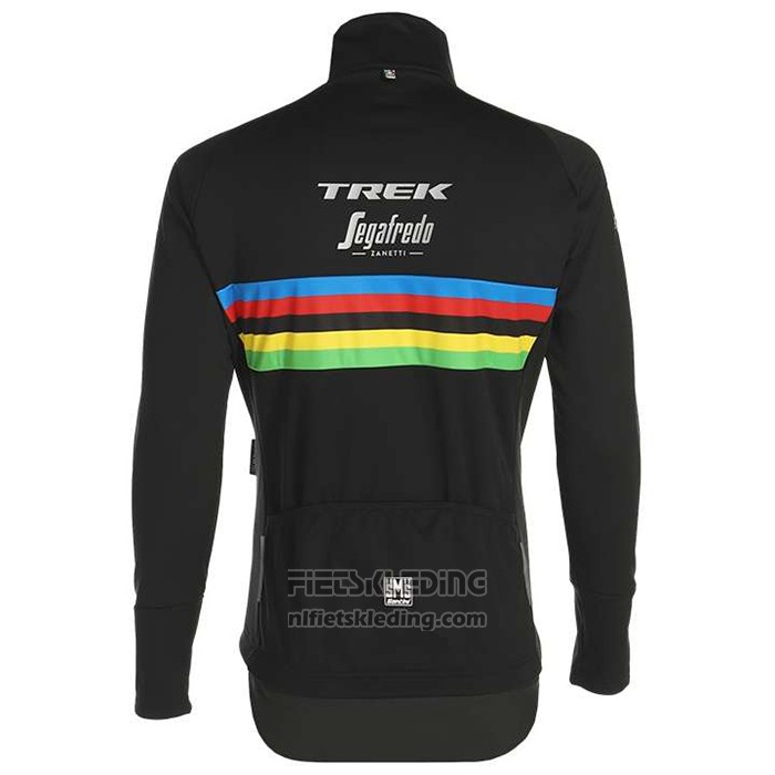 2020 Fietskleding UCI Wereldkampioen Trek Segafredo Zwart Lange Mouwen en Koersbroek